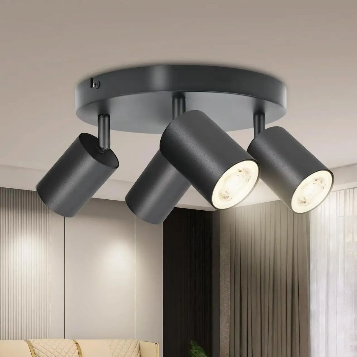 Plafonnier / Applique Murale LED Noir GU10