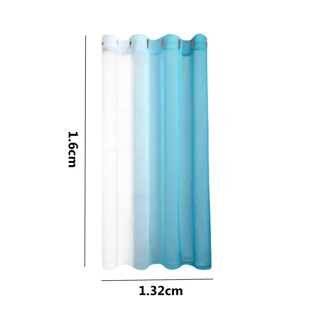 Rideaux en tulle bicolores (dégradé gauche et droit) pour salon et chambre, voilages en organza pour habillage de fenêtre, 1,32 x 1,6 m