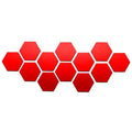 6/12pcs Acrylic Hexagonal Mirror DIY TV Background Wall Decoration Living Room Stickers Bedroom Bathroom Home Decoration