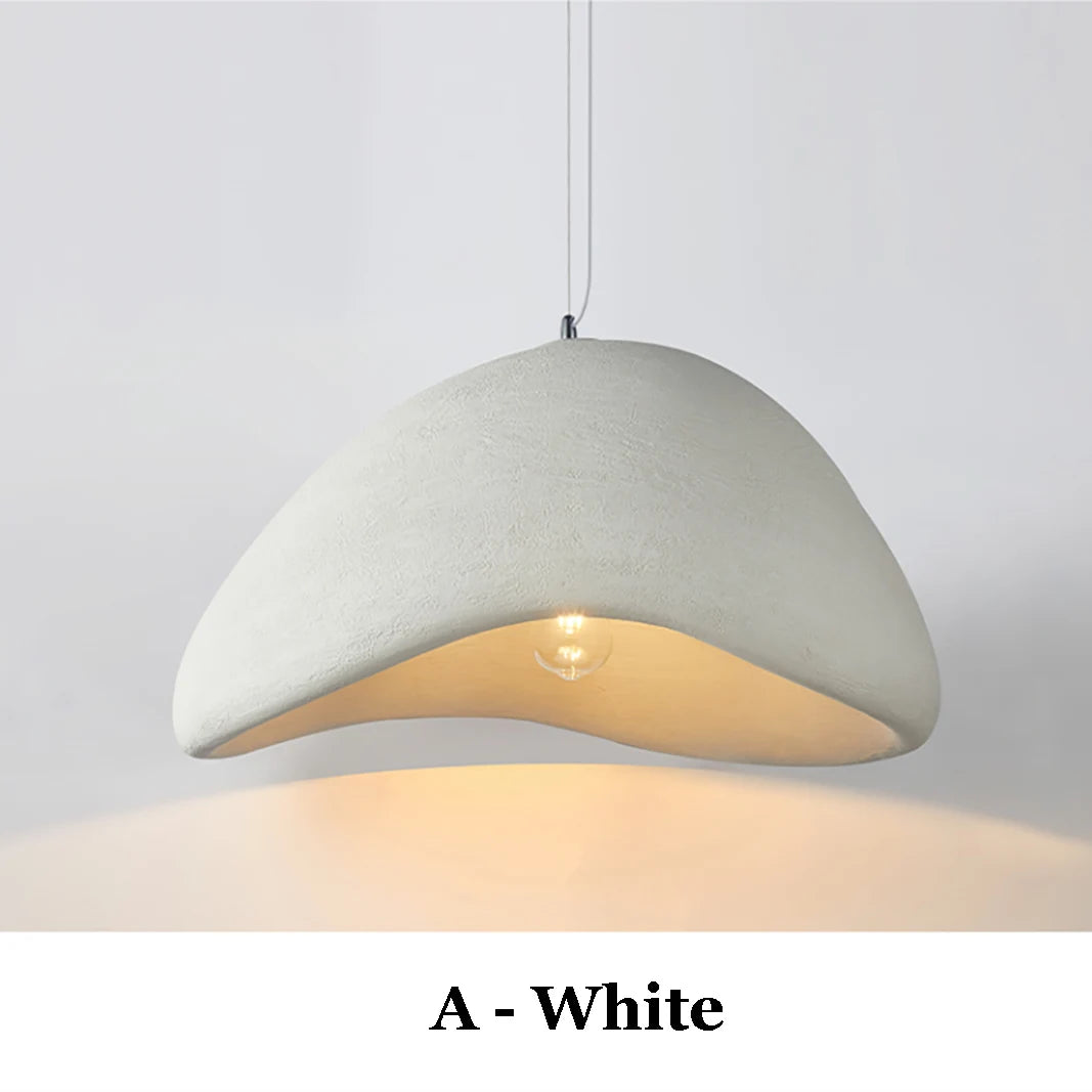 Lustre moderne à LED de style Wabi-Sabi japonais - Suspension pour salle à manger, salon, chambre, bar et maison d'hôtes de designer (lampes suspendues E27)