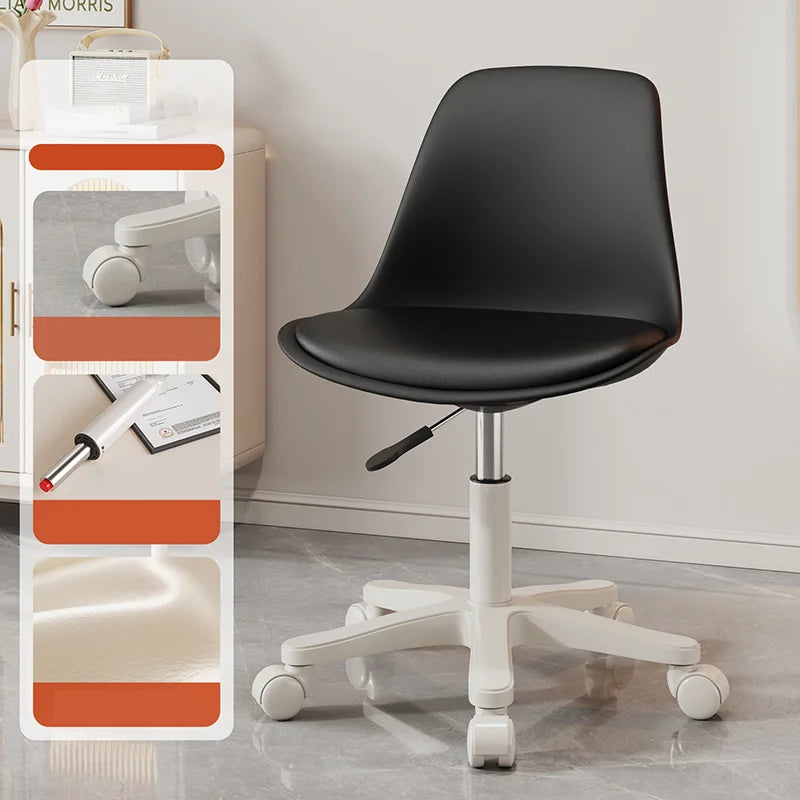 Chaise de bureau pivotante à 360°, fauteuil de bureau ajustable au design moderne avec assise confortable et roulettes fluides