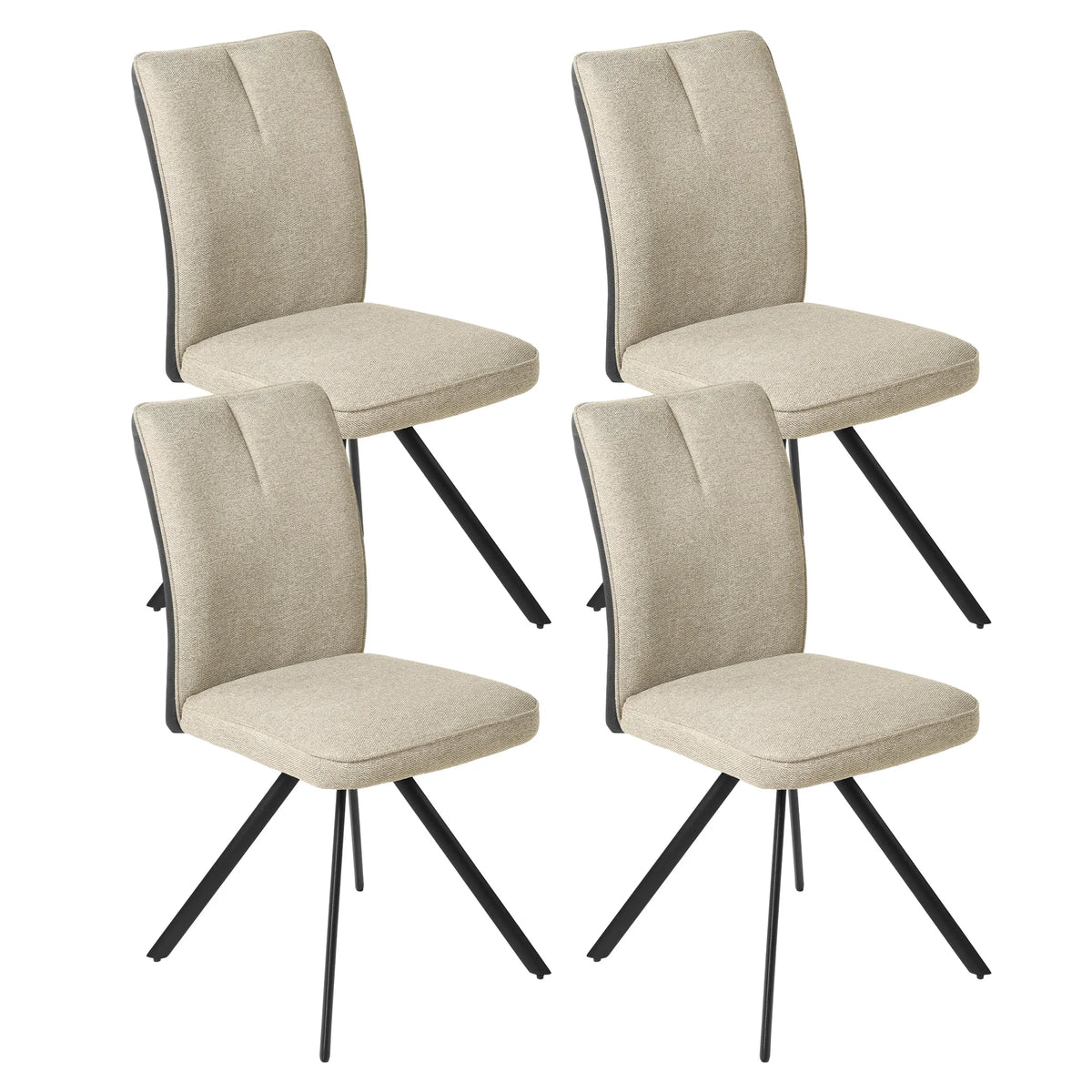Lot de 2/4/6/8 chaises de salle à manger JIEXI, chaise rembourrée de style designer avec pieds en métal, chaise de cuisine moderne, dossier haut confortable, adaptée aux salles à manger, salons et salles de réunion