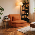 Fauteuil individuel relax pour salon et chambre, meuble tendance et confortable, fauteuil inclinable réglable en tissu doux