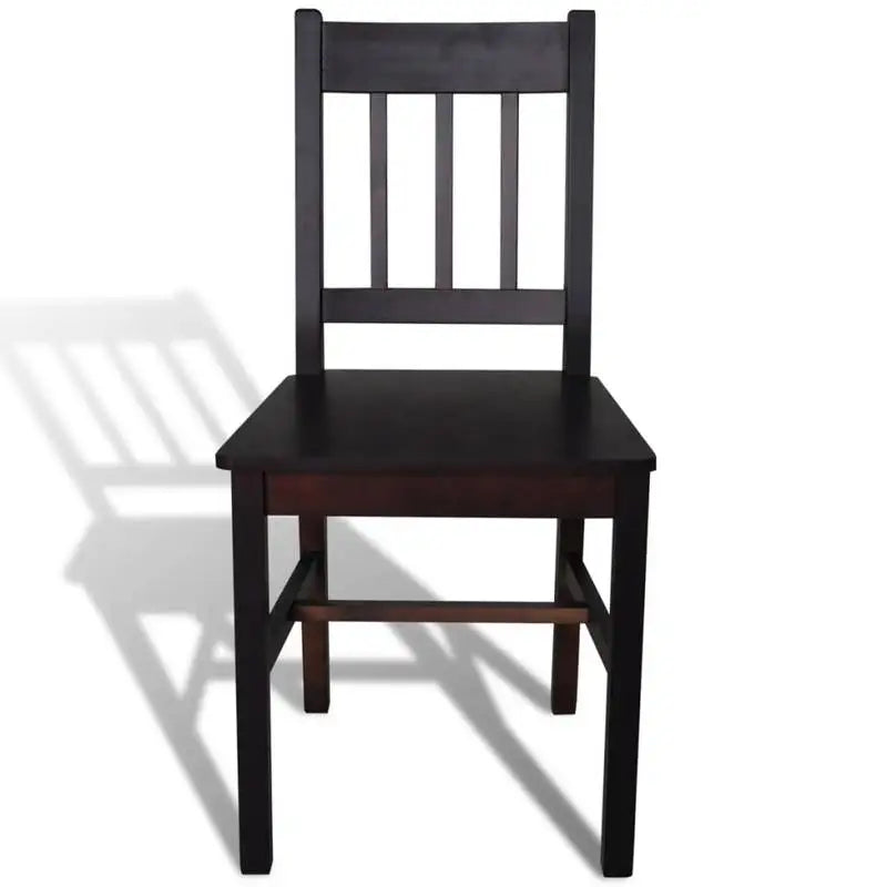 Chaises de salle à manger en pin brun foncé (lot de 6), robustes et faciles à nettoyer, décoration d'intérieur moderne