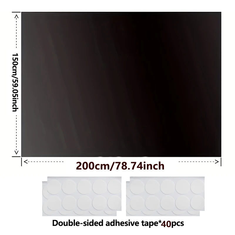 Rideau occultant 95–98 % portable et amovible pour voyage (à découper soi-même), tissu occultant effet noir complet, stores de fenêtre autoadhésifs