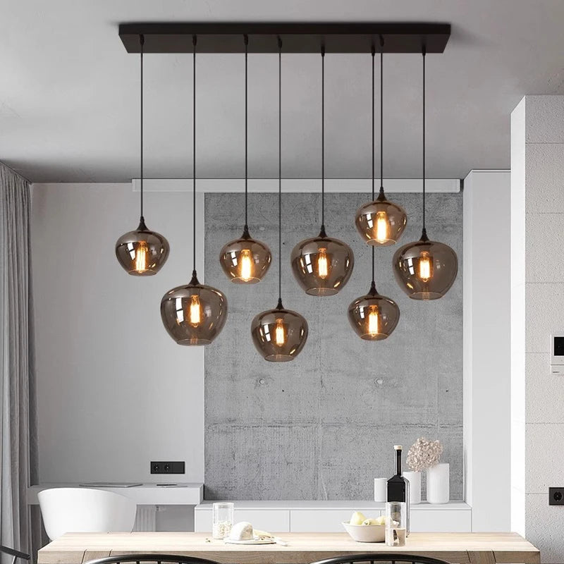 Lustre suspendu LED moderne en forme d'anneau pour décoration d'intérieur, suspension lumineuse pour salon et salle à manger