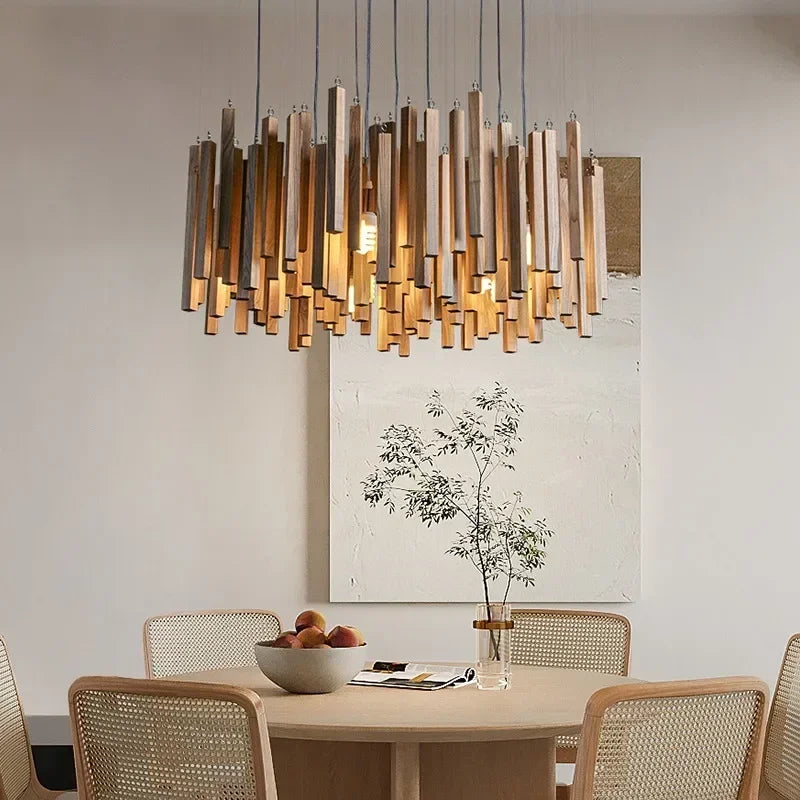 Plafonnier en bois, lustre de plafond
