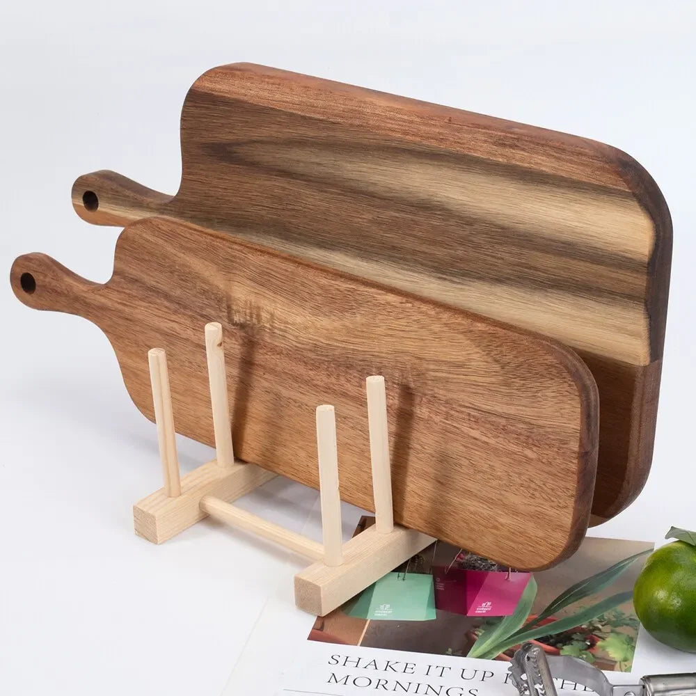 Planche à découper en bois avec poignée, planche de service pour la cuisine, planche à fromage en bois, planche à charcuterie pour pain et assiettes de fruits