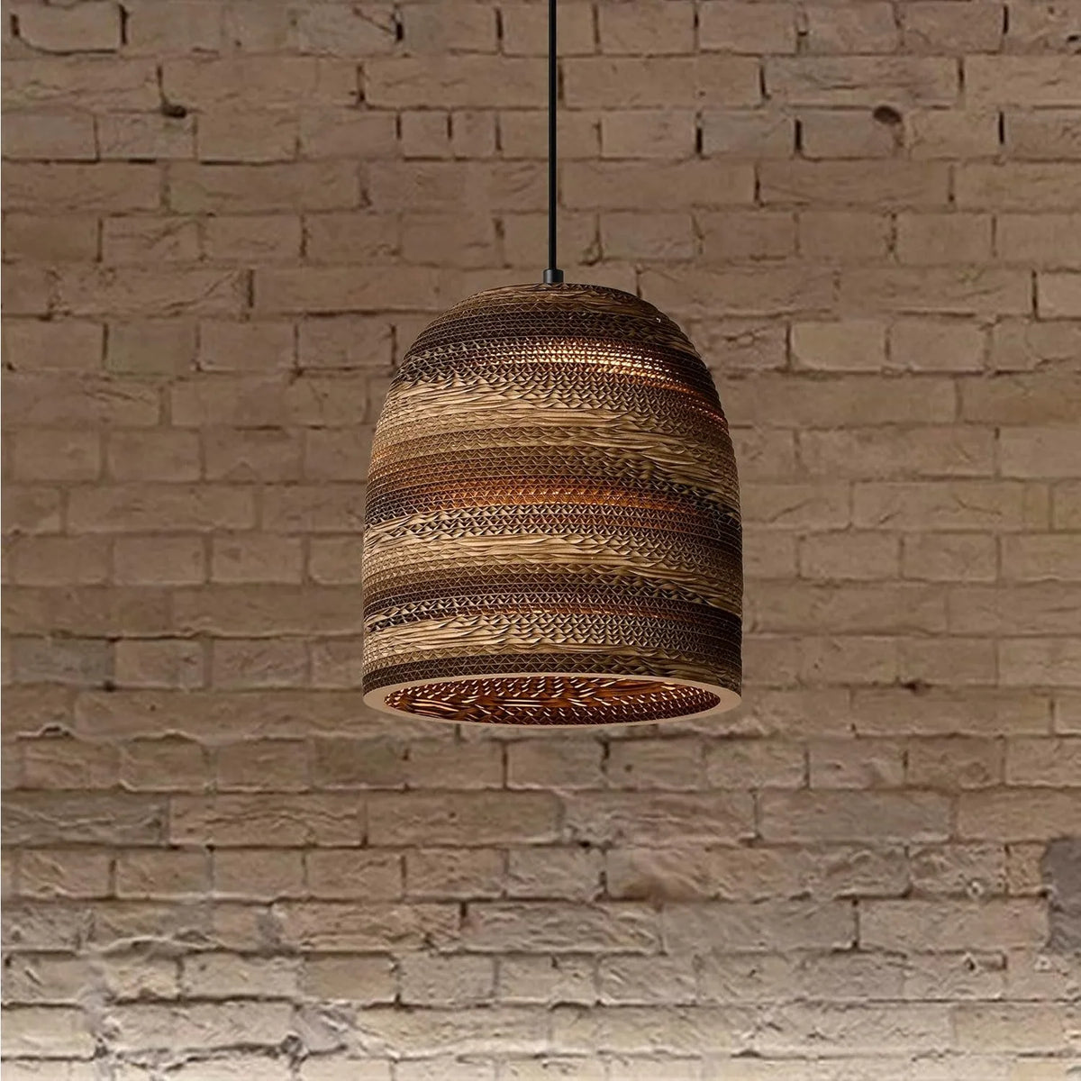 Suspension en Papier Origami Marron