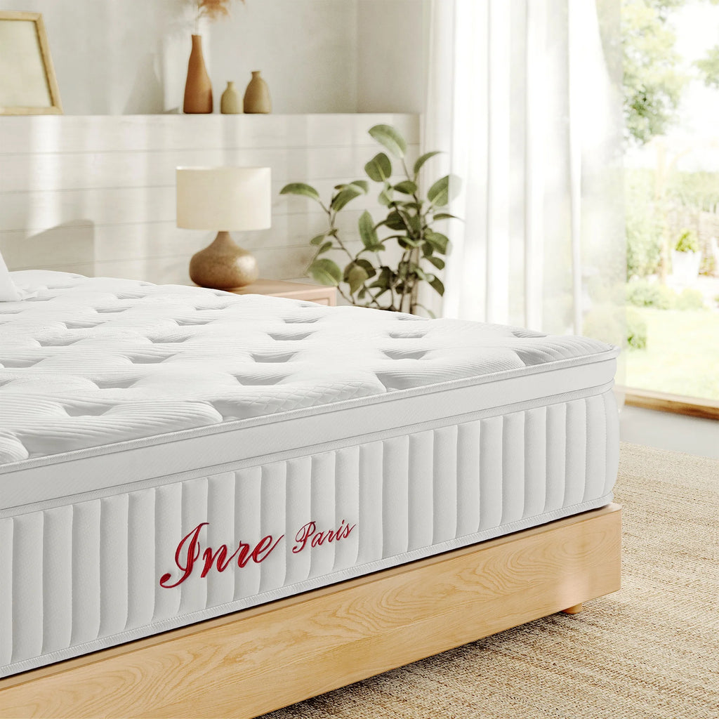 Matelas à ressorts ensachés 30 cm résistant et durable, haute fermeté avec support ergonomique 7 zones, certifié Oeko-Tex, disponible en 140x190 / 140x200 / 160x200 cm