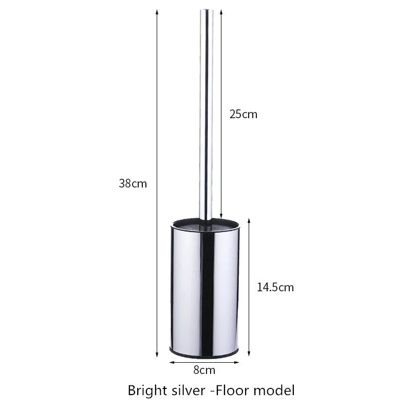 Brosse de toilette circulaire en acier inoxydable