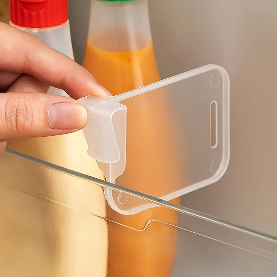 Lot de 10, 15 ou 20 séparateurs organisateurs transparents et robustes pour réfrigérateur - Rangement ajustable pour réfrigérateur et placards de cuisine, compartiments gain de place