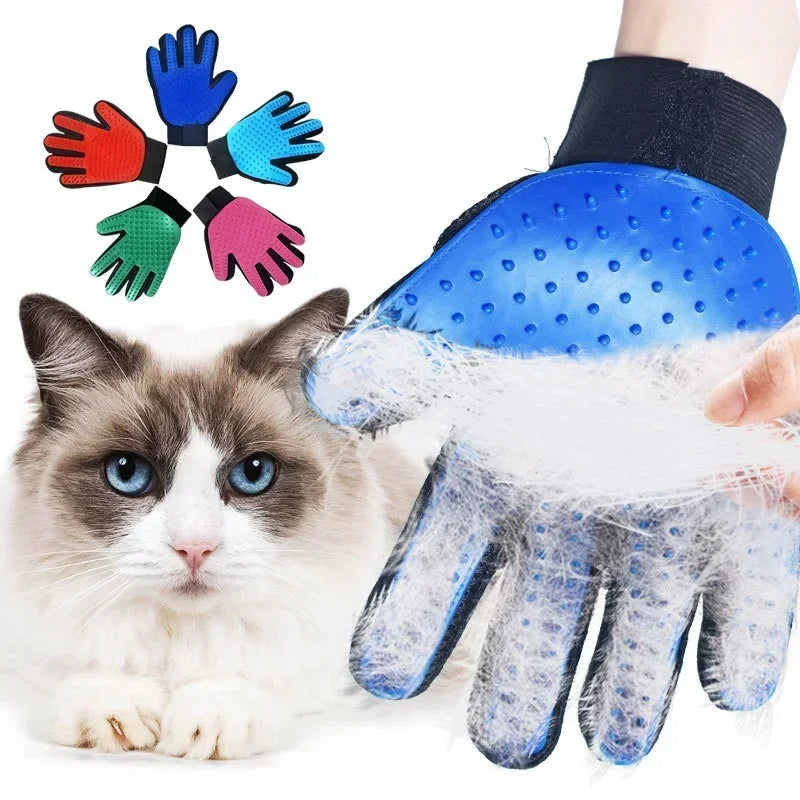 Gant de toilettage pour chats et chiens, gant brosse anti-poils et anti-mue pour nettoyage et massage des animaux de compagnie