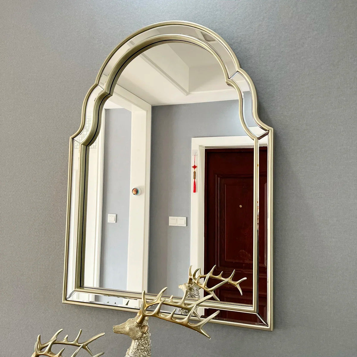 Nordic Light Luxury Arch Mirror - Original Design Vanity Mirror, Sanitary Wall Decor for Home