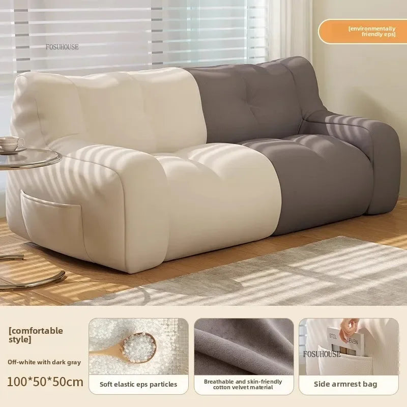 Canapé poire confortable en tissu, fauteuil inclinable moderne, meuble de salon, canapé pliable pour chambre, assise relaxante et douillette pour la décoration intérieure