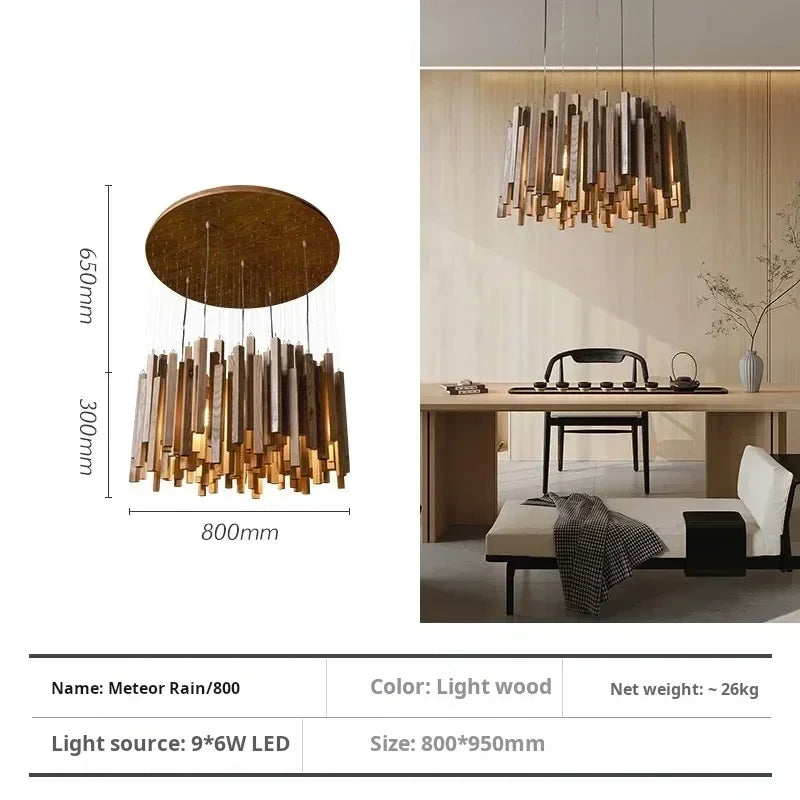 Plafonnier en bois, lustre de plafond