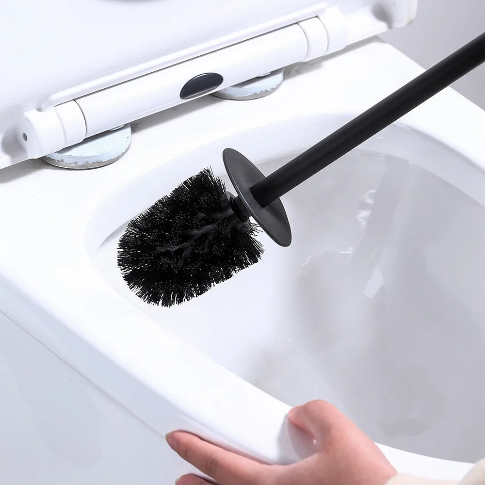 Brosse de toilette circulaire en acier inoxydable