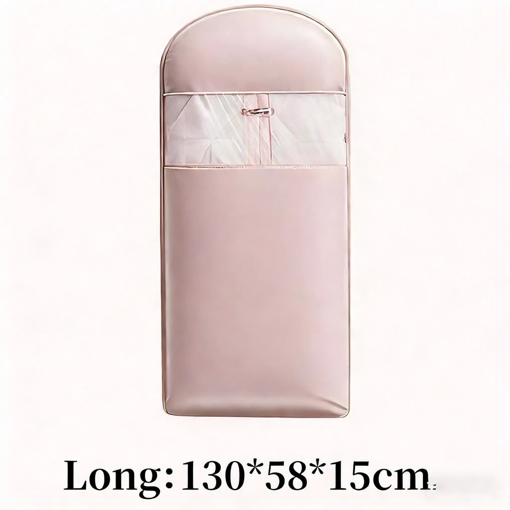 Sac de rangement suspendu à compression beige, sac sous vide offrant 40 % de gain de place, housse transparente avec fermeture éclair durable pour vêtements d'hiver