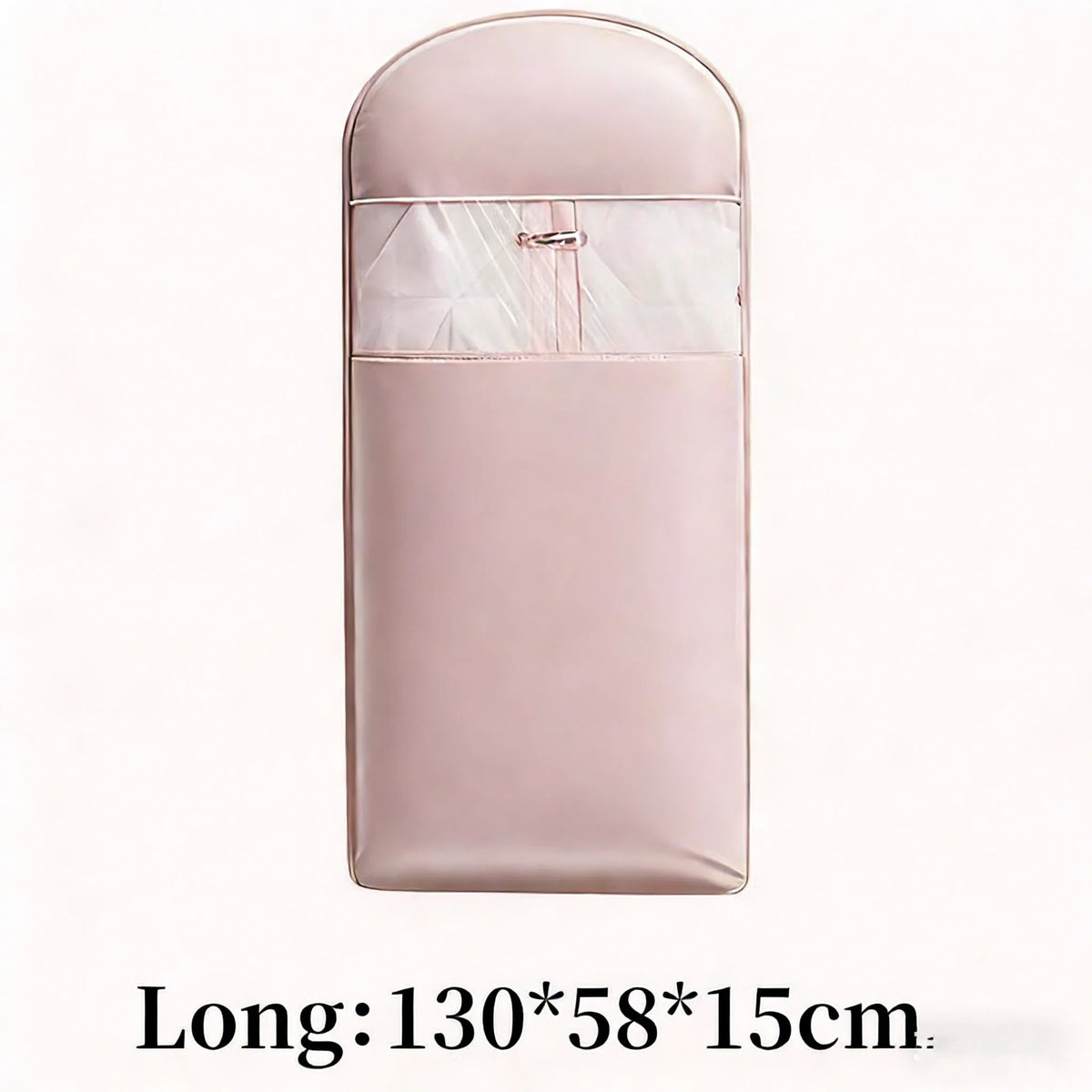 Sac de rangement suspendu à compression beige, sac sous vide offrant 40 % de gain de place, housse transparente avec fermeture éclair durable pour vêtements d'hiver