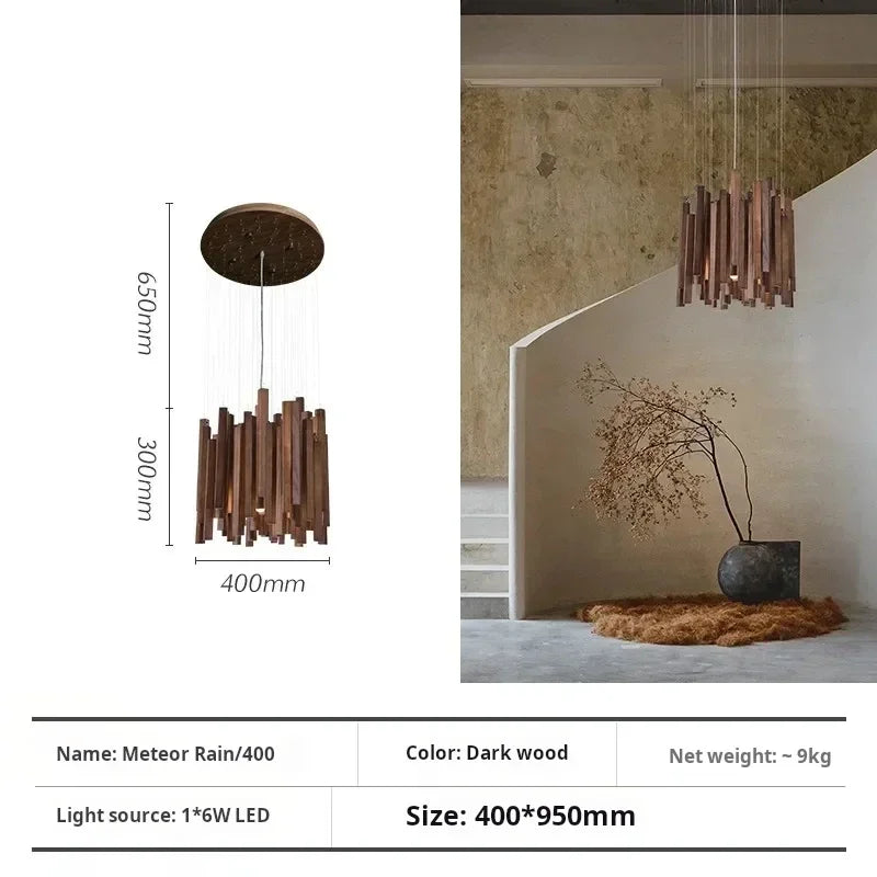 Plafonnier en bois, lustre de plafond