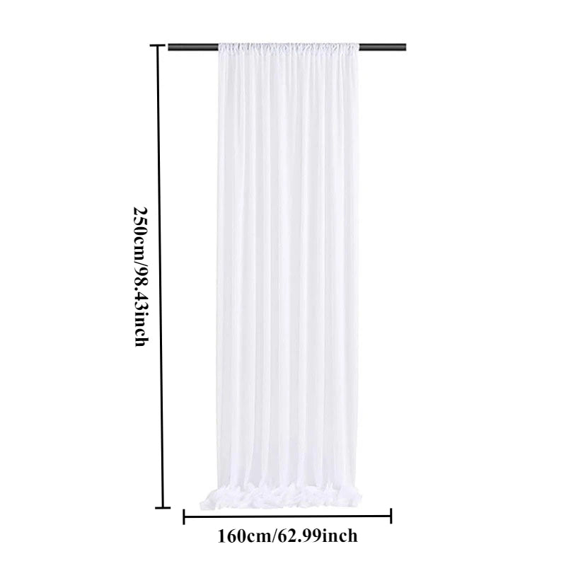 Rideaux en tulle blanc transparent pour salon et salle de bain, décoration d'intérieur pour portes et fenêtres et fond de studio photo