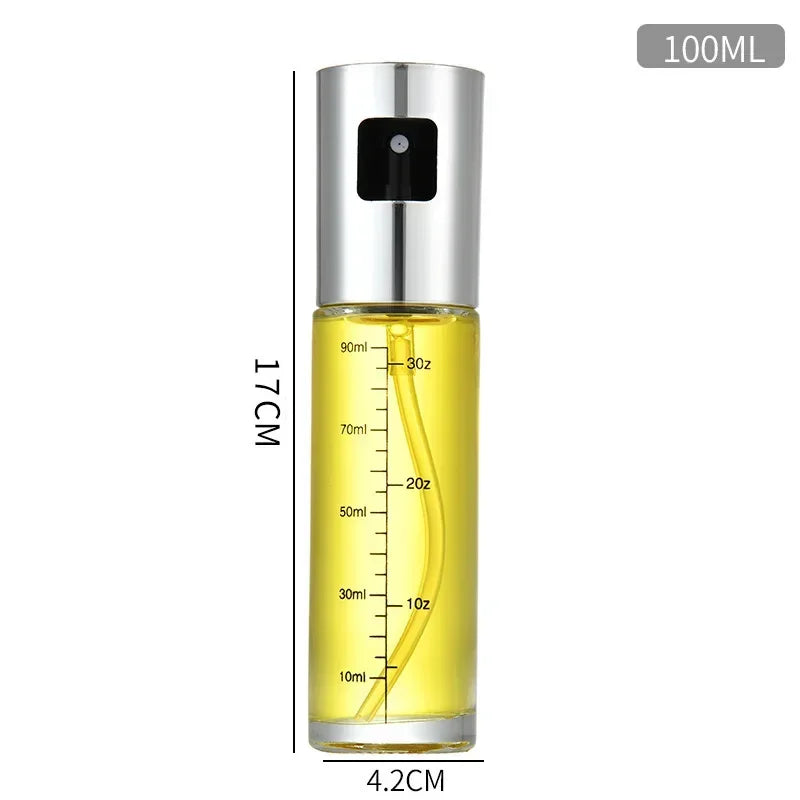 Pulvérisateur d'huile en verre avec pompe anti-fuites - Bouteille spray pour huile d'olive, vinaigre et condiments - Distributeur et spray d'assaisonnement pour cuisine, barbecue, air fryer et grillades