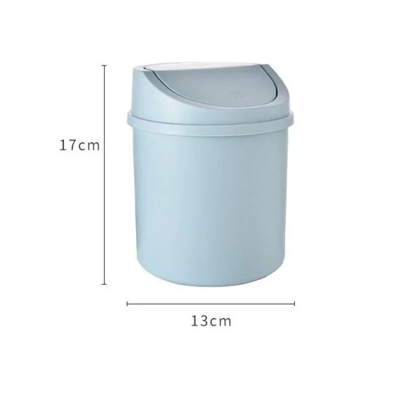 Mini poubelle de bureau avec couvercle, petite poubelle de table pour chambre, bac à ordures pour espace de travail propre, boîte de rangement pour bureau à domicile
