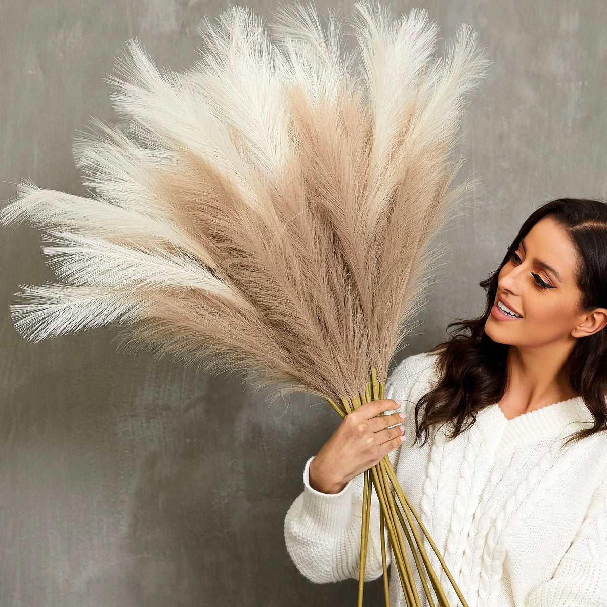 1/3/5pcs Fluffy Artificial Pampas Grass 97cm Boho Decor Flowers Bedroom Decor for Floor Vase Filler Farmhouse Home Wedding Decor