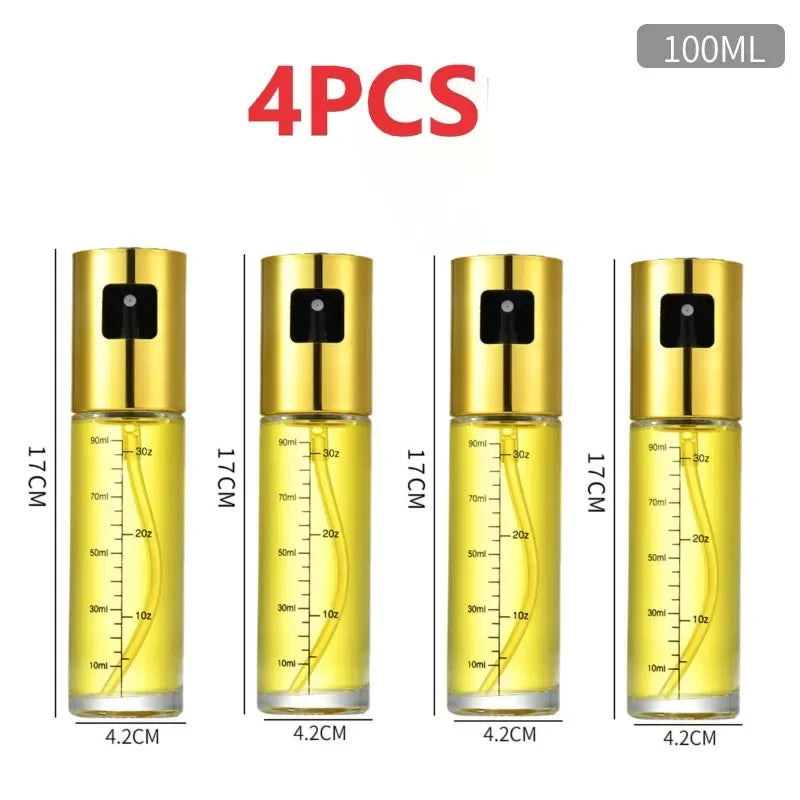 Pulvérisateur d'huile en verre avec pompe anti-fuites - Bouteille spray pour huile d'olive, vinaigre et condiments - Distributeur et spray d'assaisonnement pour cuisine, barbecue, air fryer et grillades