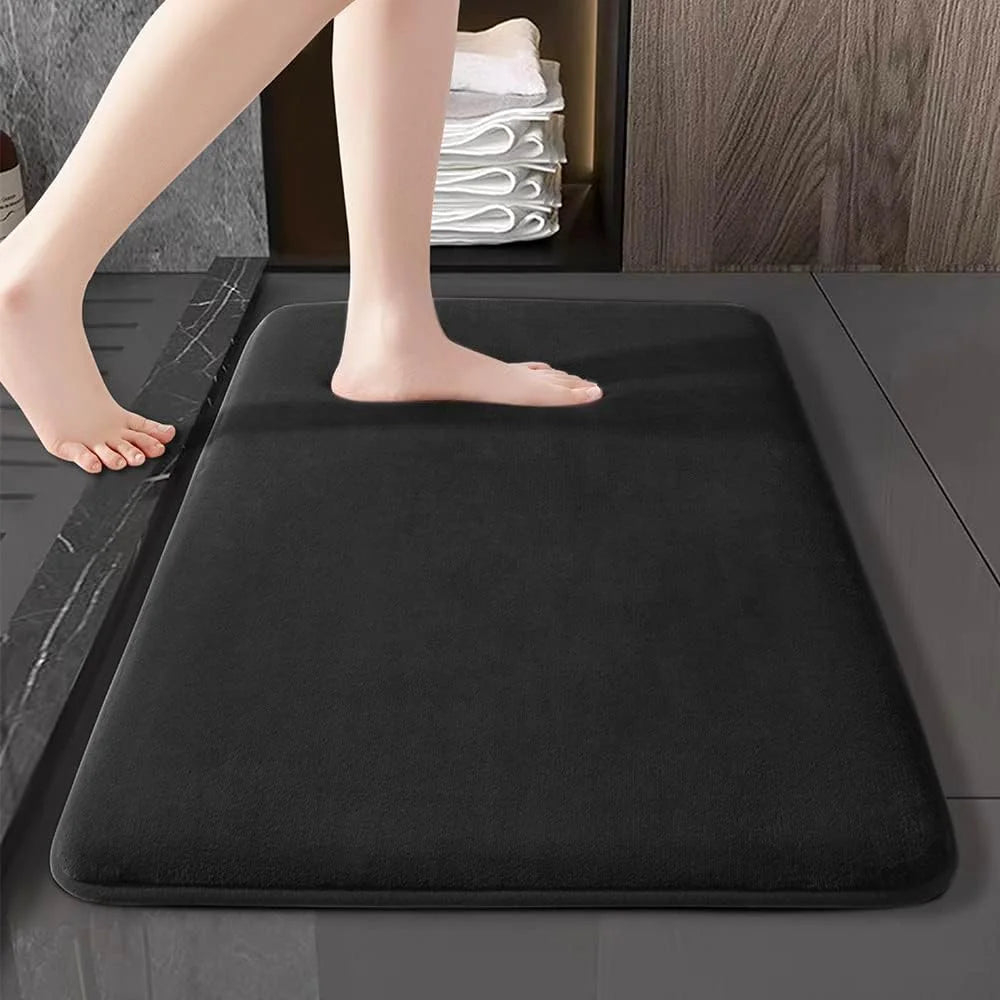 Tapis de bain super absorbant en velours de corail