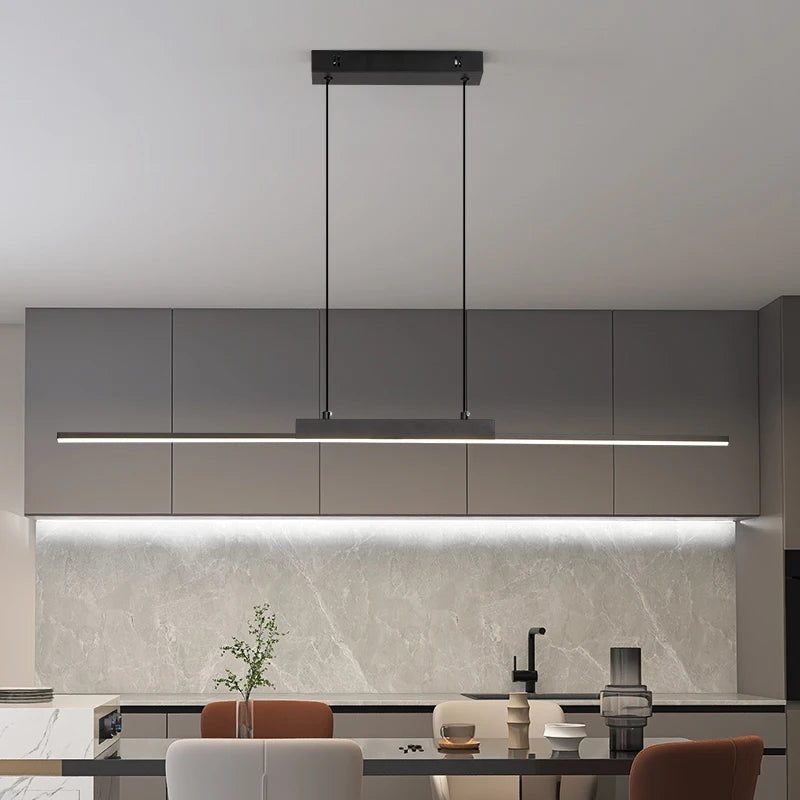 Luminaires de pièce pour cuisine - Grand lustre allongé, suspension pour salon et éclairage de décoration intérieure