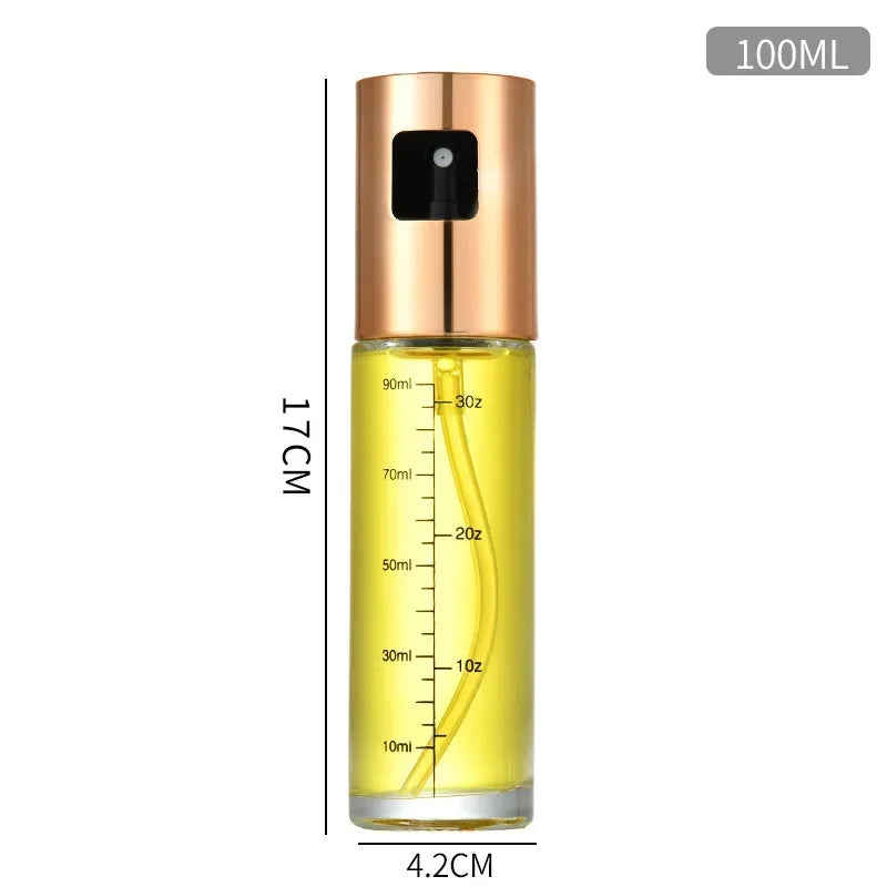 Pulvérisateur d'huile en verre avec pompe anti-fuites - Bouteille spray pour huile d'olive, vinaigre et condiments - Distributeur et spray d'assaisonnement pour cuisine, barbecue, air fryer et grillades