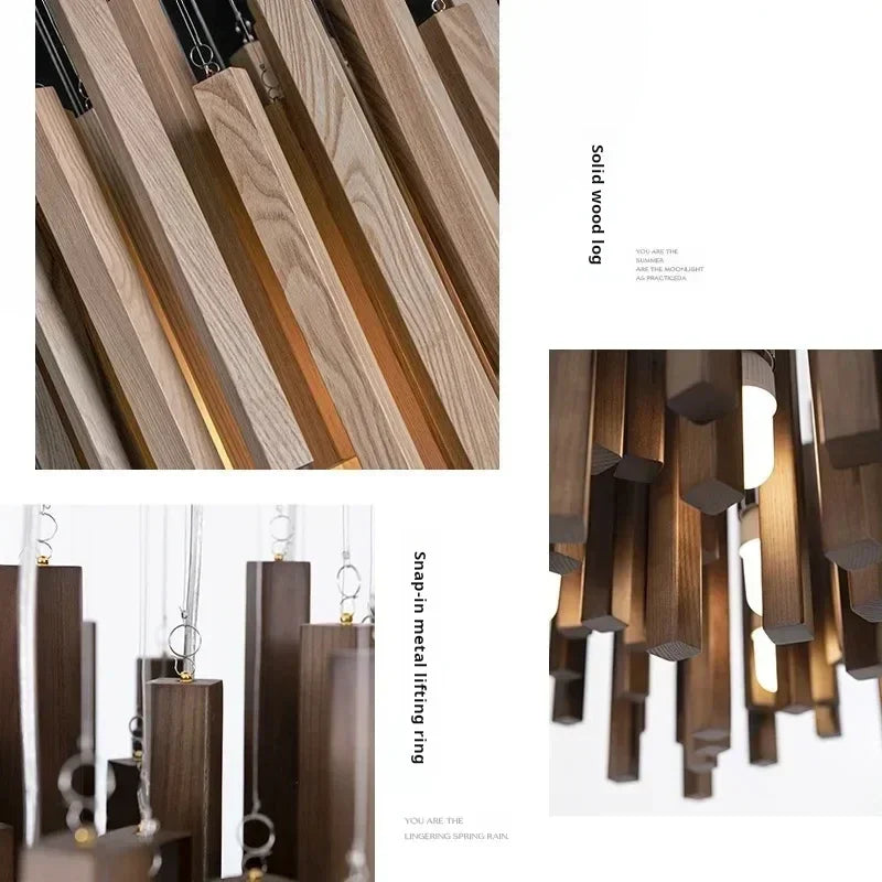 Plafonnier en bois, lustre de plafond