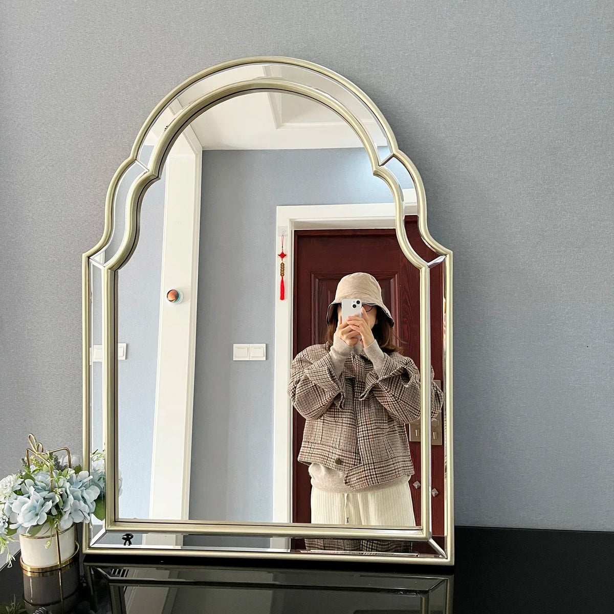 Nordic Light Luxury Arch Mirror - Original Design Vanity Mirror, Sanitary Wall Decor for Home