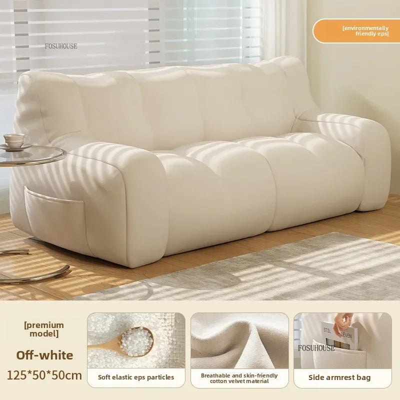 Canapé poire confortable en tissu, fauteuil inclinable moderne, meuble de salon, canapé pliable pour chambre, assise relaxante et douillette pour la décoration intérieure