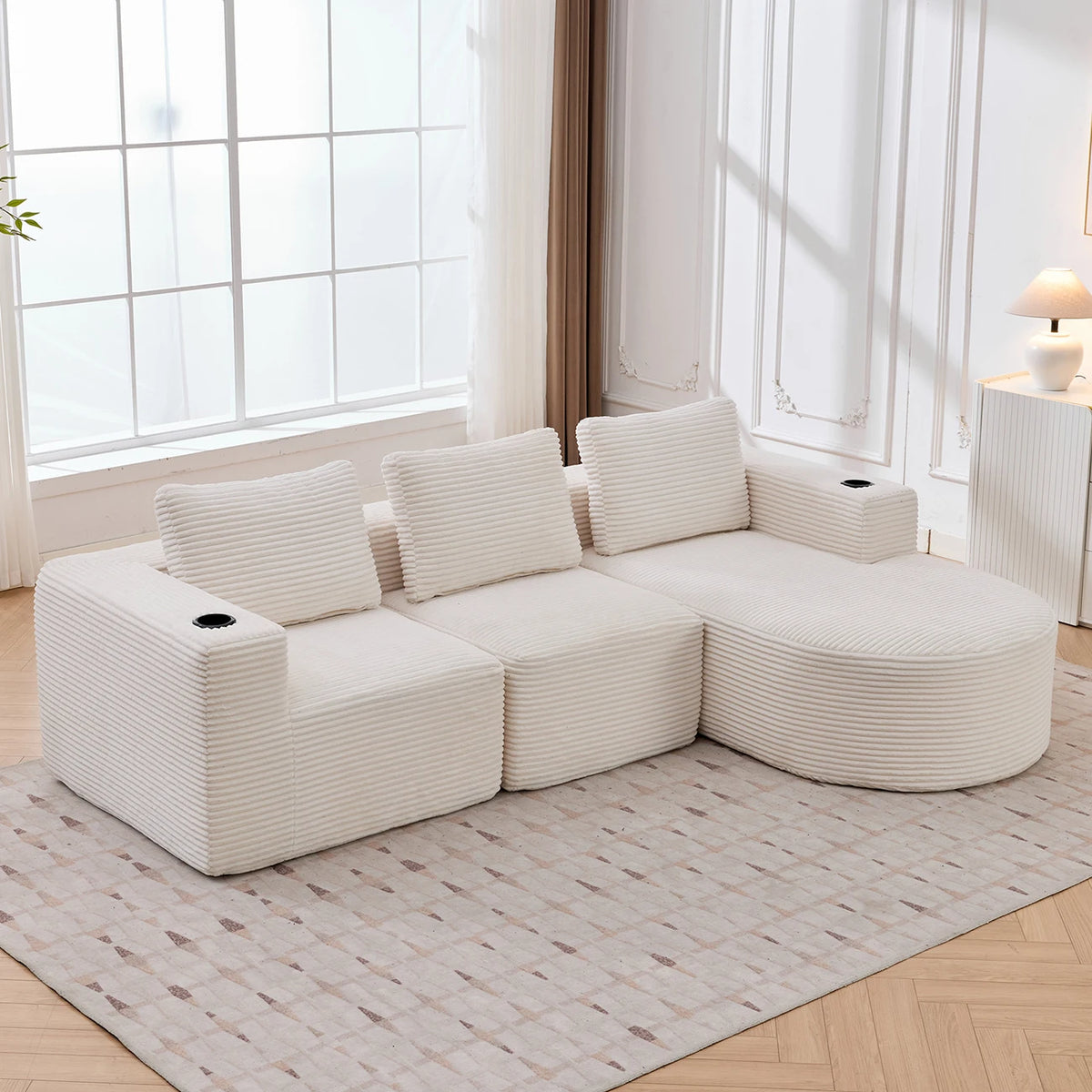 Canapé roulé comprimé sous vide, tout en coton, petit format, velours, canapé relax 3 places, design moderne et minimaliste