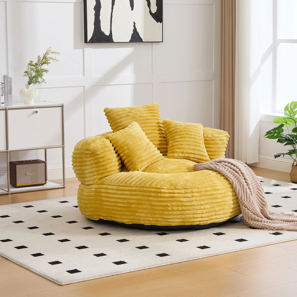 Fauteuil relax / canapé d'appoint pour chambre, solide et confortable, fauteuil à dossier haut avec poches de rangement, fauteuil canapé individuel pour le jeu vidéo, fauteuil poire pour le bureau