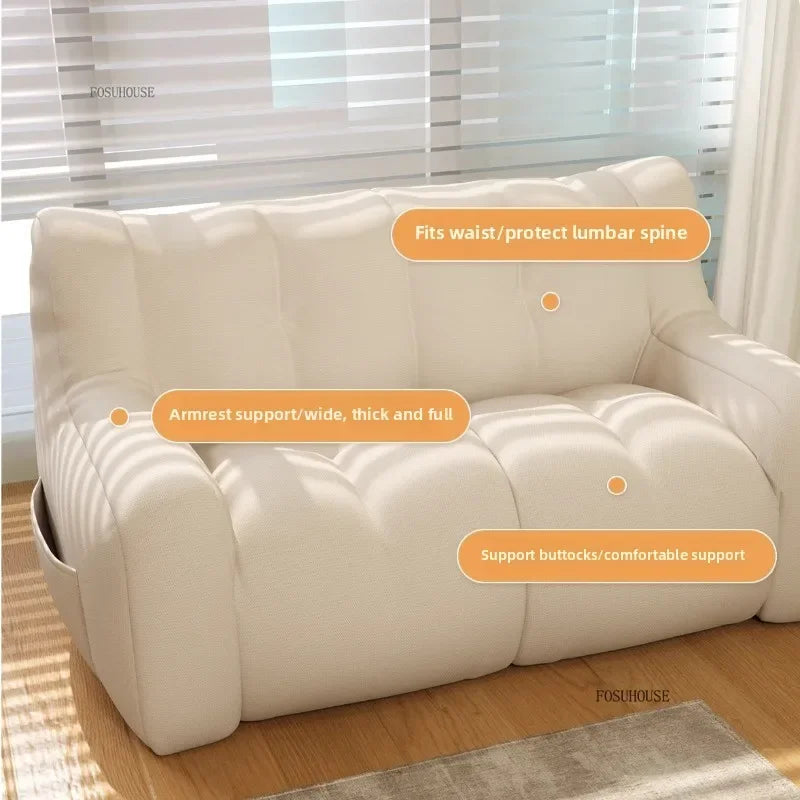 Canapé poire confortable en tissu, fauteuil inclinable moderne, meuble de salon, canapé pliable pour chambre, assise relaxante et douillette pour la décoration intérieure