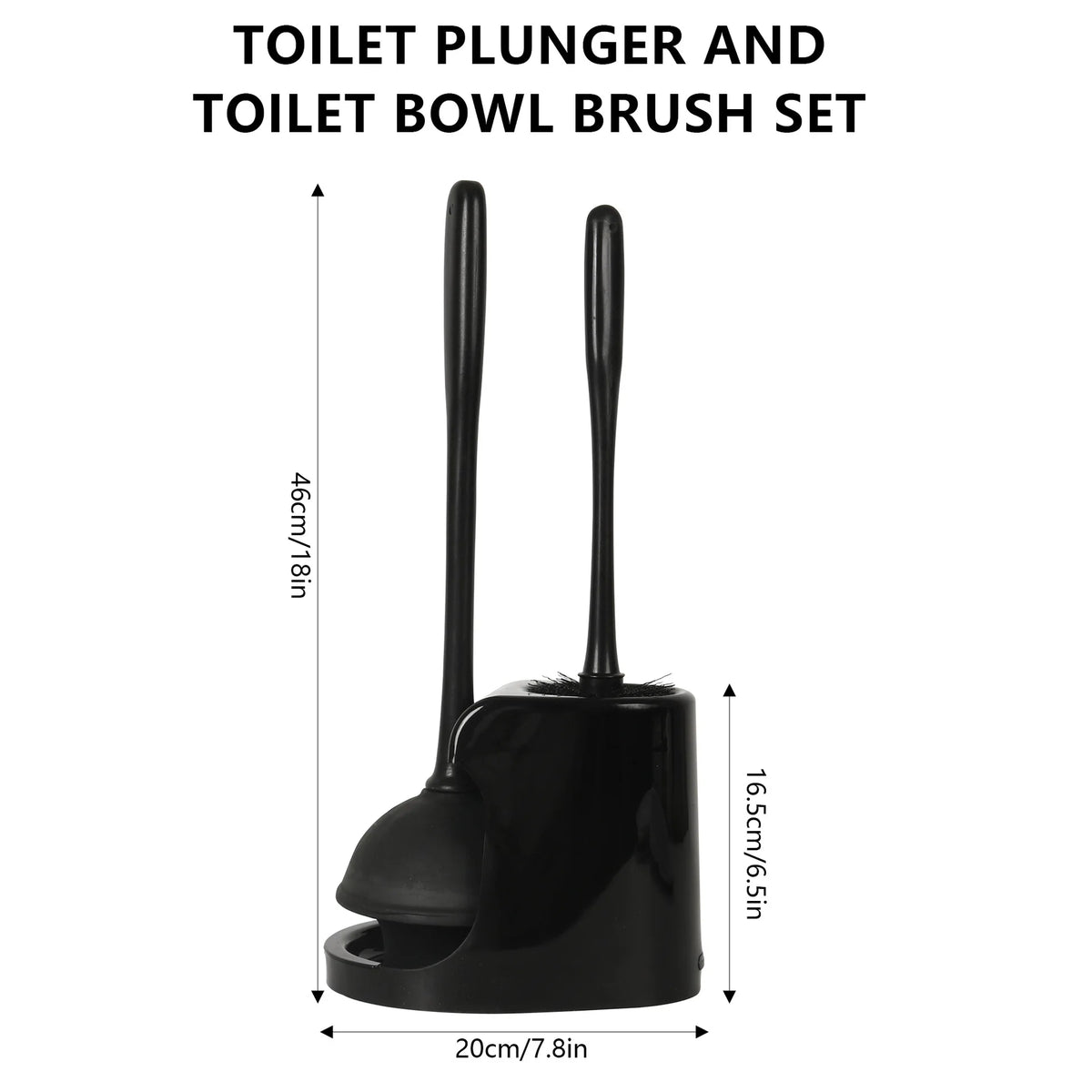 Kit de nettoyage pour toilettes avec socle de rangement, manche long ergonomique, brosse pour cuvette de WC domestique