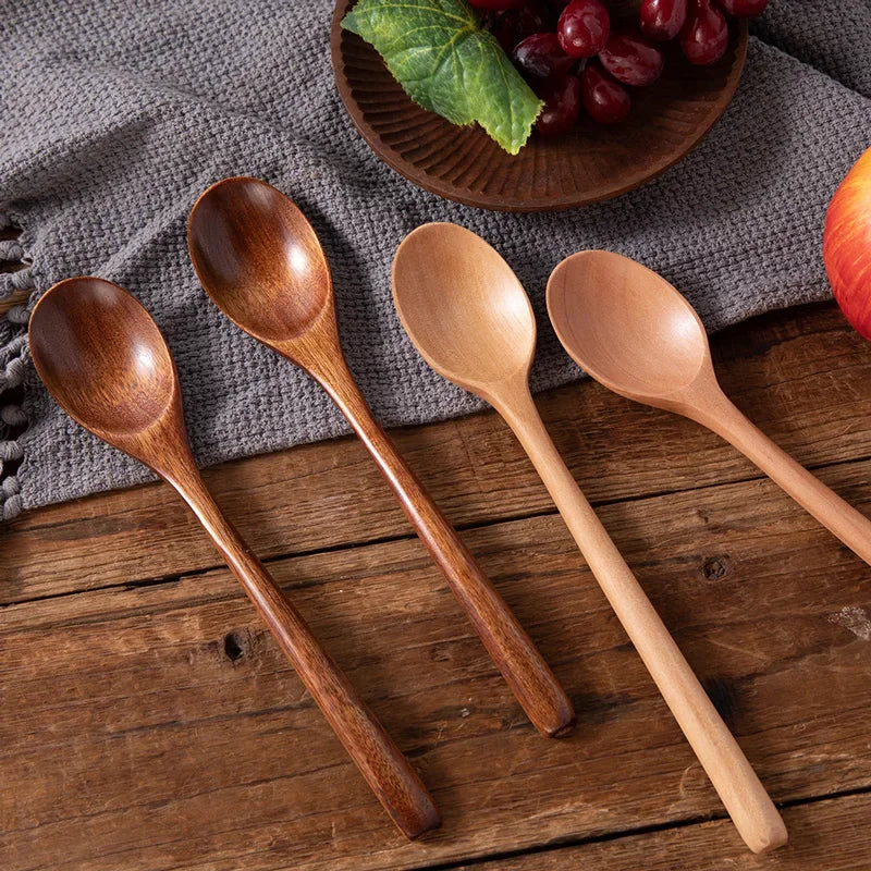Cuillère en bois pour soupe 2 pièces, vaisselle et ustensiles de cuisine, outils de cuisson écologiques, cuillère à soupe et à cuisiner