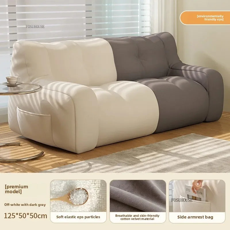 Canapé poire confortable en tissu, fauteuil inclinable moderne, meuble de salon, canapé pliable pour chambre, assise relaxante et douillette pour la décoration intérieure