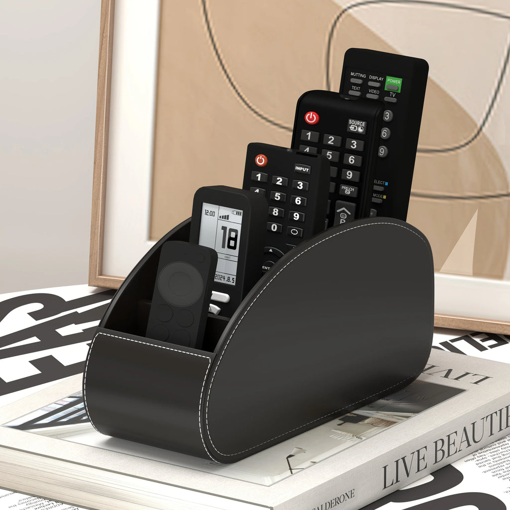 Support de télécommandes - Organiseur de rangement vide-poche pour TV, lecteurs multimédias, stylos - Organiseur gain de place pour bureau et table de chevet