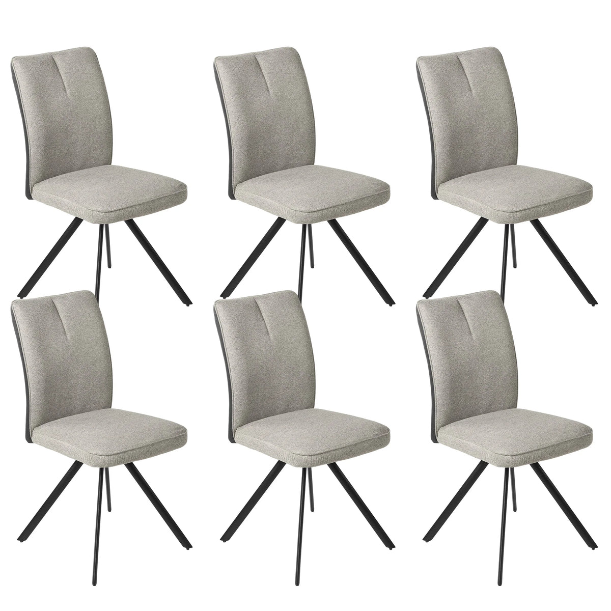 Lot de 2/4/6/8 chaises de salle à manger JIEXI, chaise rembourrée de style designer avec pieds en métal, chaise de cuisine moderne, dossier haut confortable, adaptée aux salles à manger, salons et salles de réunion