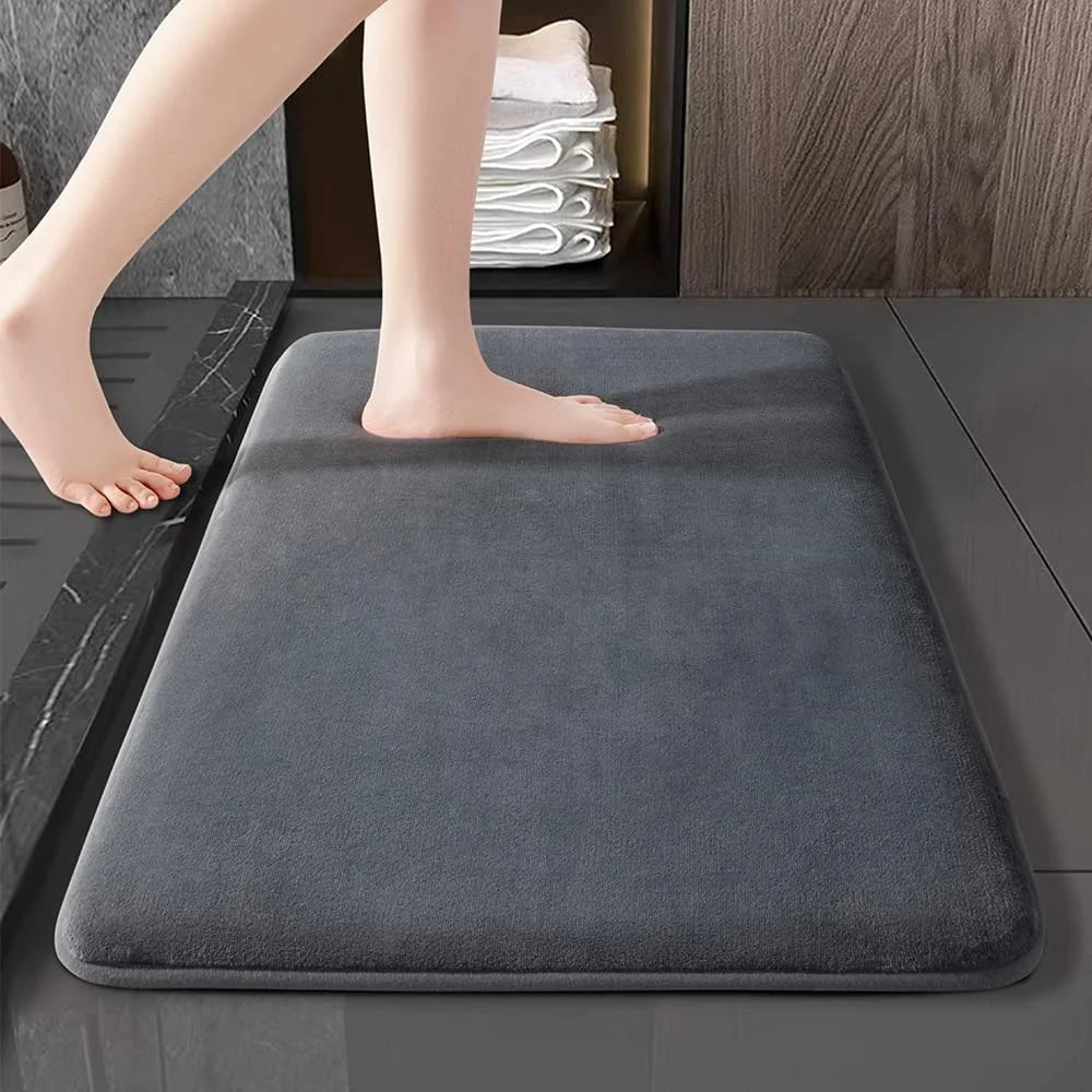Tapis de bain super absorbant en velours de corail