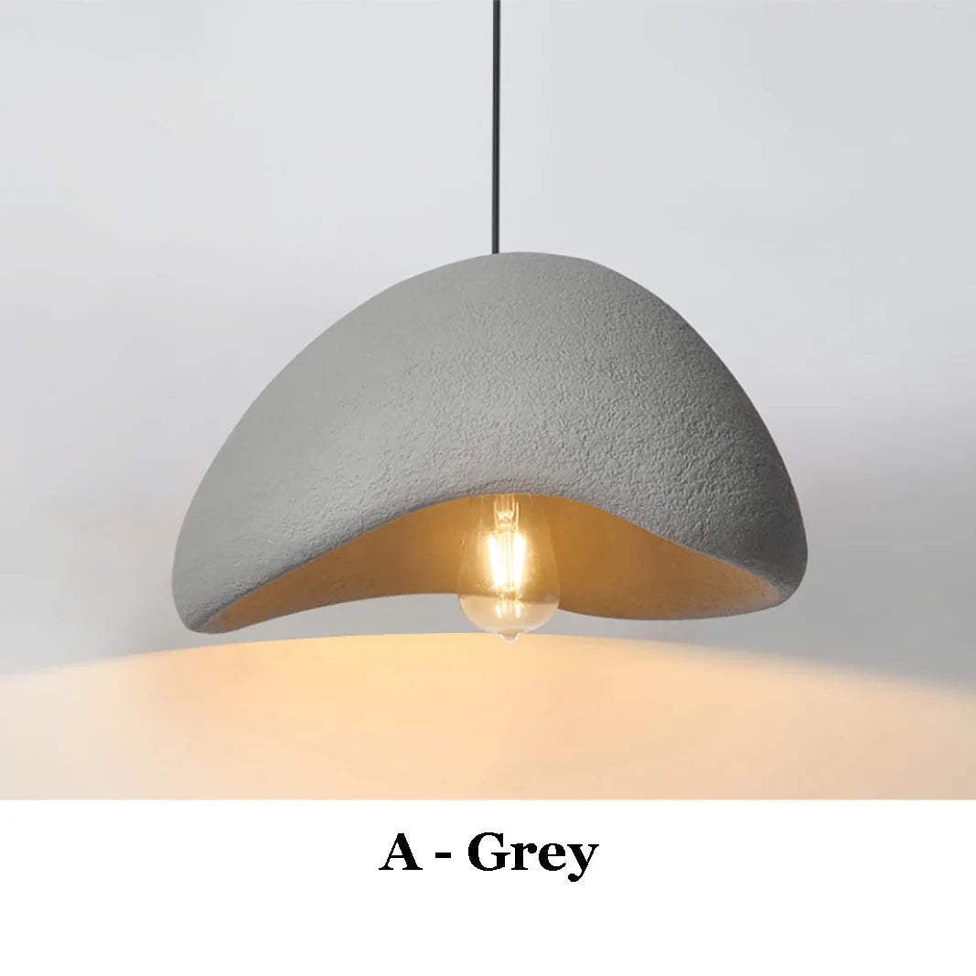 Lustre moderne à LED de style Wabi-Sabi japonais - Suspension pour salle à manger, salon, chambre, bar et maison d'hôtes de designer (lampes suspendues E27)