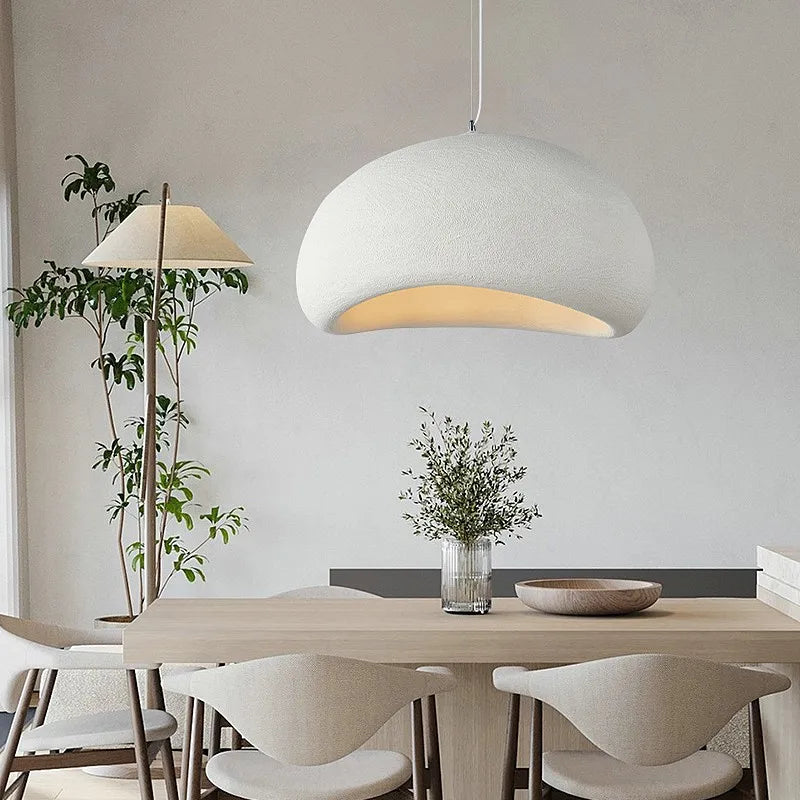 Lustre moderne à LED de style Wabi-Sabi japonais - Suspension pour salle à manger, salon, chambre, bar et maison d'hôtes de designer (lampes suspendues E27)