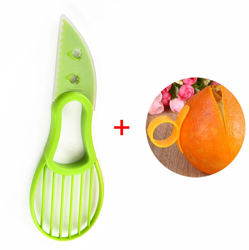 Trancheur d'avocat 3-en-1, dénoyauteur de karité et beurre, éplucheur et coupe-fruit, séparateur de pulpe, couteau en plastique, outils et gadgets de cuisine pour légumes