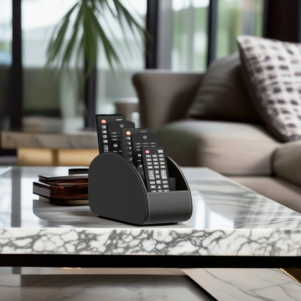Support de télécommandes - Organiseur de rangement vide-poche pour TV, lecteurs multimédias, stylos - Organiseur gain de place pour bureau et table de chevet
