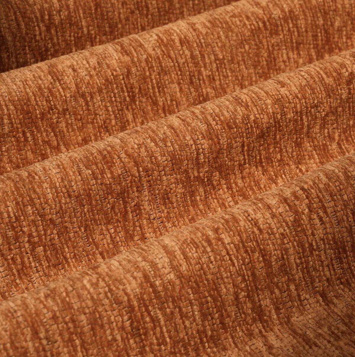 Canapé d'angle en L orange de 266 cm avec mousse haute résilience et tissu Chenille pour salon