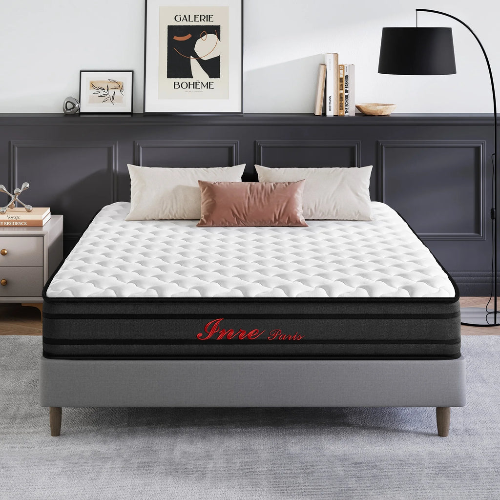 Matelas réversible ultra-épaisses 25 cm INRE, soutien ergonomique, confort optimal, hypoallergénique, disponible en 140x190 / 140x200 / 160x200 / 180x200 cm